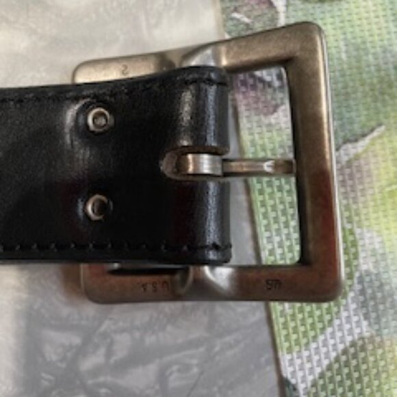 ROOTS Vintage Genuine Leather Belt - Black - Picture 3 of 4